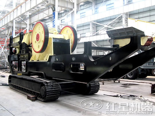 紅星履帶式液壓驅(qū)動破碎站，助力建筑垃圾變廢為寶